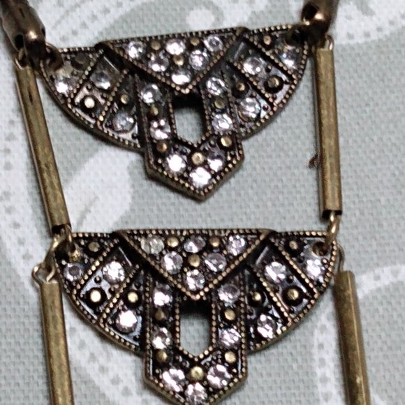 Brass Tone Snake Chain Necklace - Picture 3 of 7